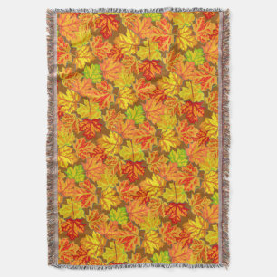 Autumn Leaves Throw Blanket