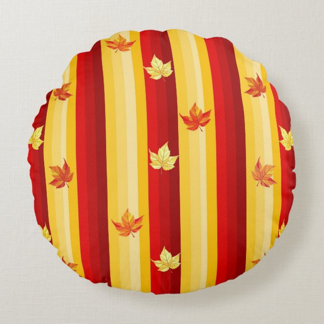 Autumn leaves throw pillow (Front)