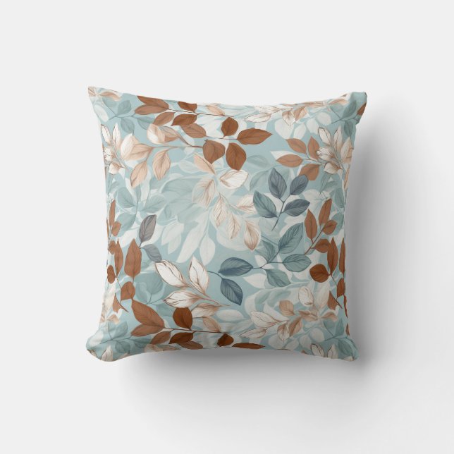 Autumn Leaves Throw Pillow (Front)