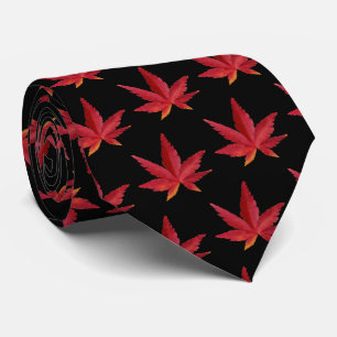 Autumn leaves tie