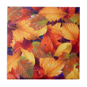 Autumn leaves tile