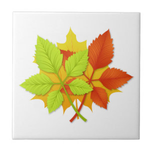 Autumn leaves tile