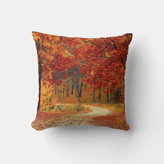 Autumn Leaves Trail Cushion (Front)