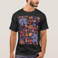 Autumn Leaves, Vintage Mushroom Illustration.