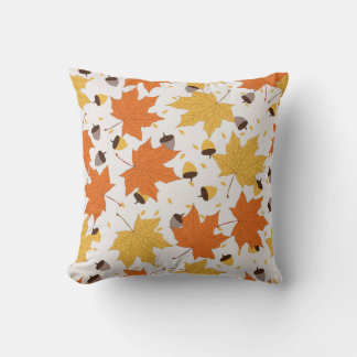 Autumn leaves, vintage seamless design. cushion