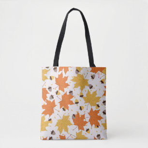 Autumn leaves, vintage seamless design. tote bag