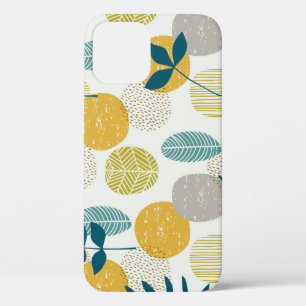 Autumn leaves, vintage seamless pattern. iPhone 12 case