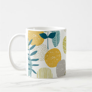 Autumn leaves, vintage seamless pattern. coffee mug