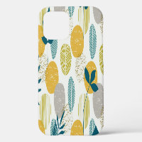 Autumn leaves, vintage seamless pattern.