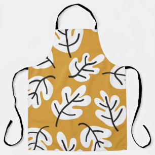 Autumn leaves vintage seamless pattern. Oak leaf s Apron