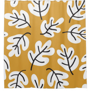 Autumn leaves vintage seamless pattern. Oak leaf s Shower Curtain