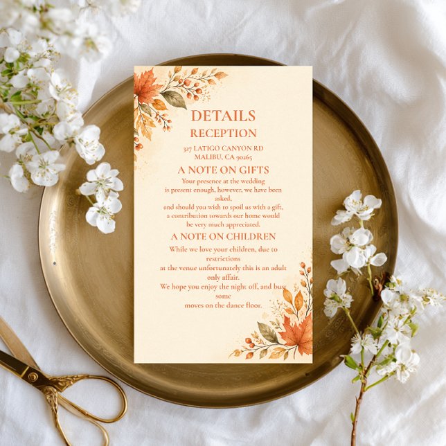 Autumn Leaves Warm Enclosure Card (Creator Uploaded)