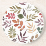 Autumn Leaves Watercolor Colourful Leaf   Coaster<br><div class="desc">watercolor colourful autumn leaves</div>