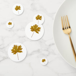 Autumn leaves watercolor in fall colours confetti