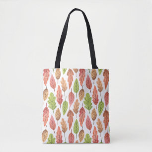 Autumn Leaves Watercolor: Nature Pattern. Tote Bag