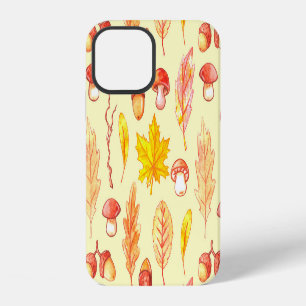 Autumn Leaves: Watercolor Retro Wallpaper iPhone 12 Case