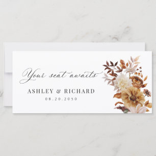 Autumn Leaves Wedding Head Table Sign
