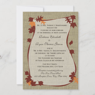 Autumn Leaves Wedding Invitation