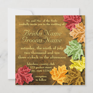 Autumn Leaves Wedding Invitation