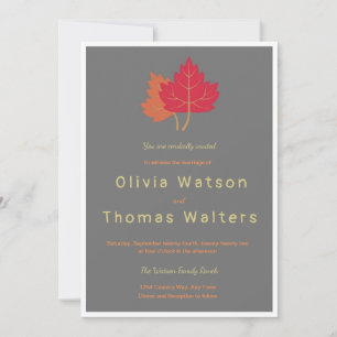 Autumn Leaves Wedding Invitation