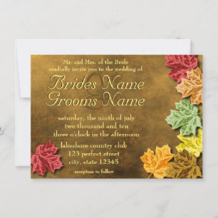 Autumn Leaves Wedding Invitation