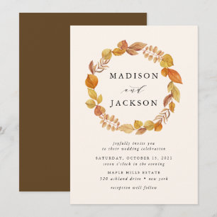 Autumn Leaves   Wedding Invitation