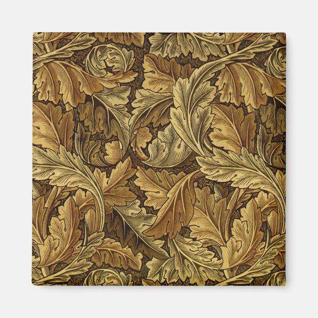 Autumn leaves William Morris pattern Magnet (Front)