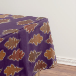 Autumn Leaves with Glow on Custom Colour Tablecloth