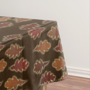 Autumn Leaves with Glow on Custom Colour Tablecloth