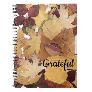Autumn Leaves with Grateful Notebook
