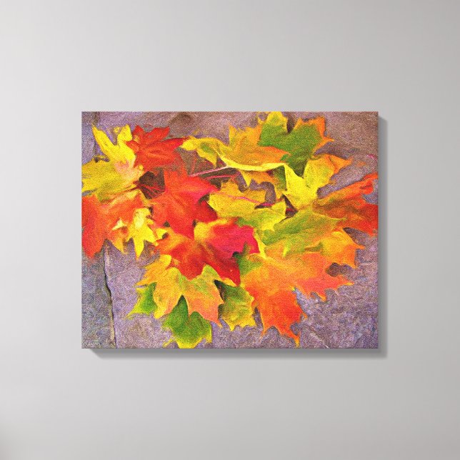 Autumn Leaves ~  Wrapped Canvas Print (Front)