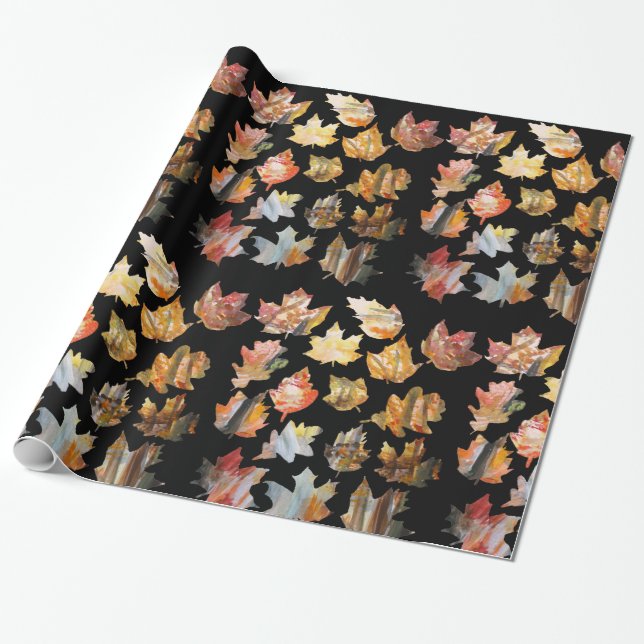 Autumn leaves  wrapping paper (Unrolled)