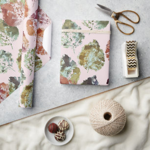 Autumn Leaves Wrapping Paper Flat Sheet Set of 3
