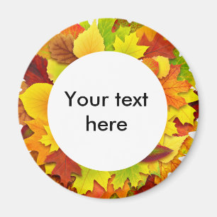 Autumn leaves wreath magnet