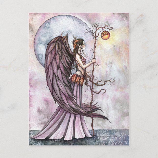 Autumn Light Fairy Postcard by Molly Harrison (Front)