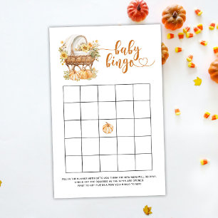 Autumn Little Pumpkin Neutral Baby Bingo Game