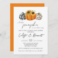 Autumn Little Pumpkin Sunflower Couple Baby Shower