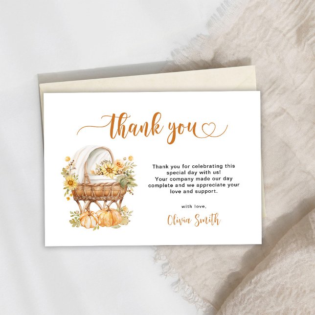 Autumn Little Pumpkin Thank You Card (Creator Uploaded)