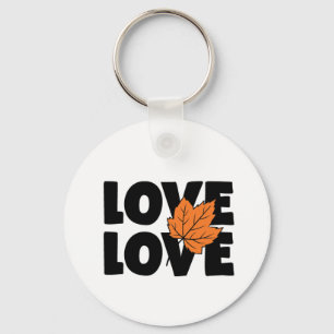 Autumn Love Print Key Ring