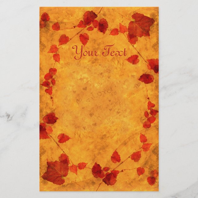 Autumn "Love" Stationery (Front)