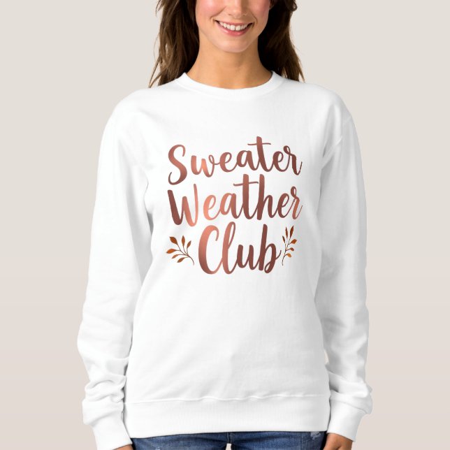 Autumn Magic Fall Leaves Seasonal Typography Desig Sweatshirt (Front)