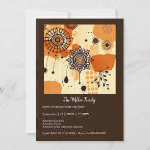 Autumn Mandala Earthy Warm Floral Pattern