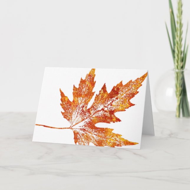 "Autumn Maple #1" Country Greeting Card (Front)