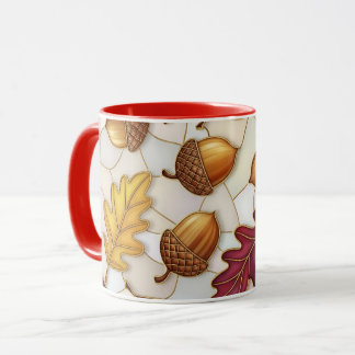 Autumn Maple Leaf Acorn Mug