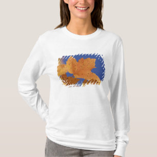 Autumn maple leaf and blue sky, White T-Shirt