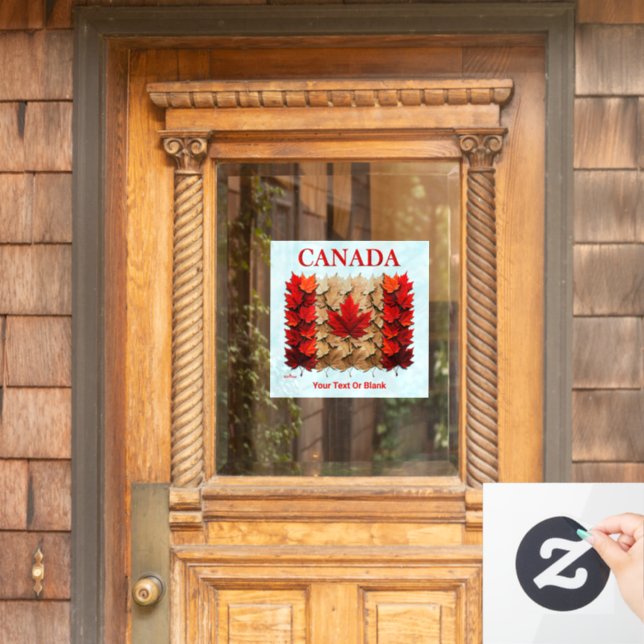 Autumn Maple Leaf Canadian Flag (Home Door)