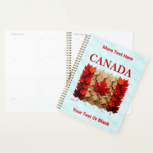 Autumn Maple Leaf Canadian Flag Planner