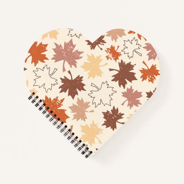 Autumn maple leaf earthy tones thanksgiving notebook (Front)