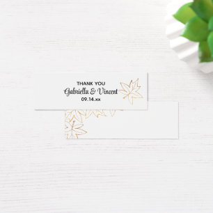 Autumn Maple Leaf Edge Wedding Favour Tags