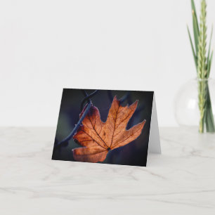Autumn Maple Leaf Folded Thank You Card
